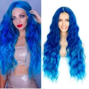 Blue Hombre Wavy Synthetic Wig